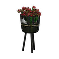 S 3 Bamboo Footed Planters 11 13 15