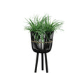 S 3 Bamboo Footed Planters 11 13 15