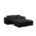 Convertible 3 In 1 Sleeper Sofa And Sectional Sofa With 4 Storage Space For Living Room,Corduroy Couch With 4 Pillows,Corduroy Black Corduroy 3 Seat