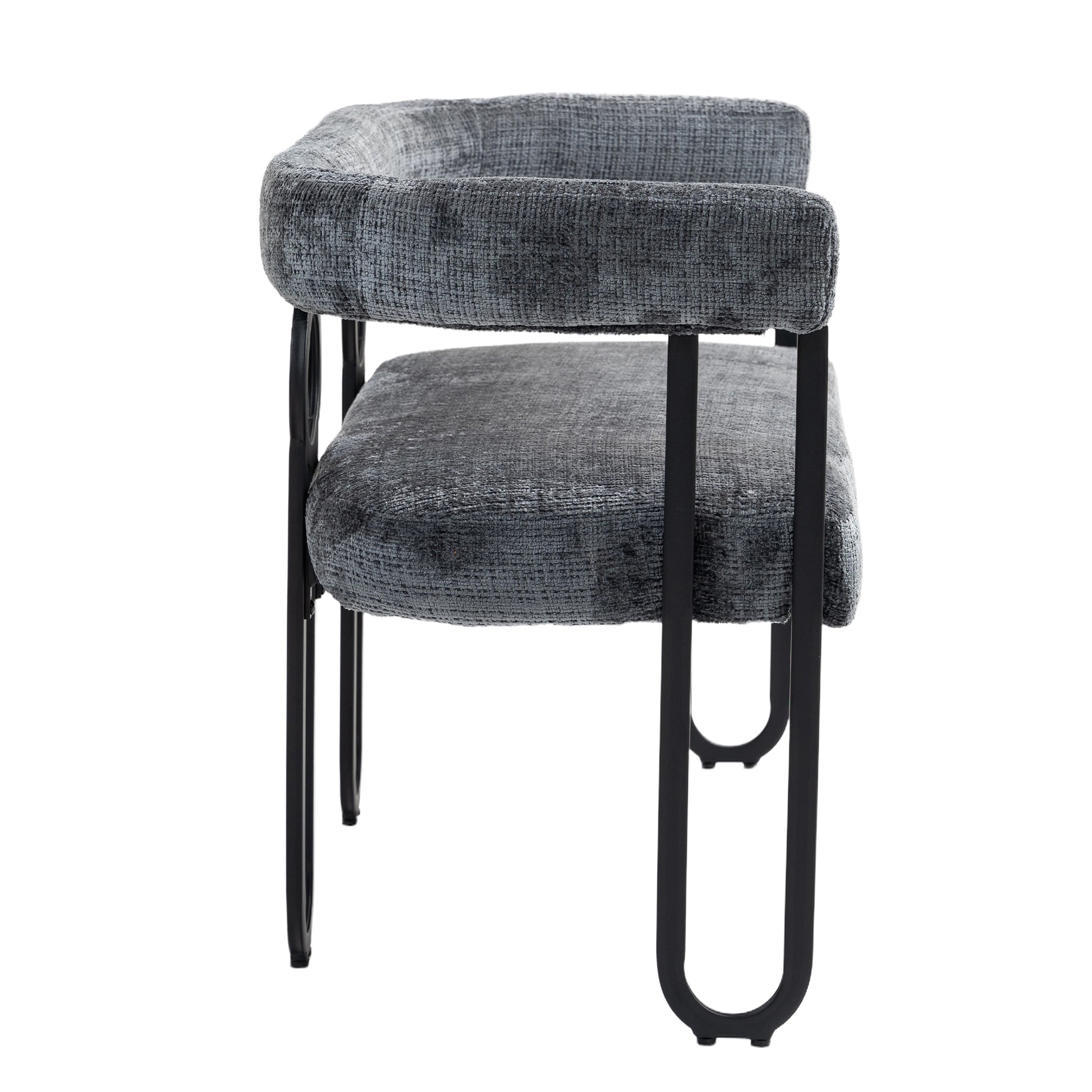 Coolmore Modern Loveseat 2 Seater Sofa Chenille Fabric Couch With Arms And Metal Legs For Living Room, Home Office, Studio Gray Chenille Gray Primary Living Space Soft Foam Chenille