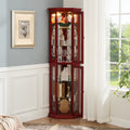 Corner Curio Cabinet Lighted Corner Display,