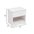 Wooden Night Stand With Bottom Shelf, White White Wood