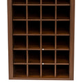 Brown Walnut Color Modular 32 Wine Bar Cabinet Buffet Cabinet Walnut Brown Mdf