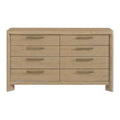 C Tan 8 Drawer Dresser Tan Solid Wood