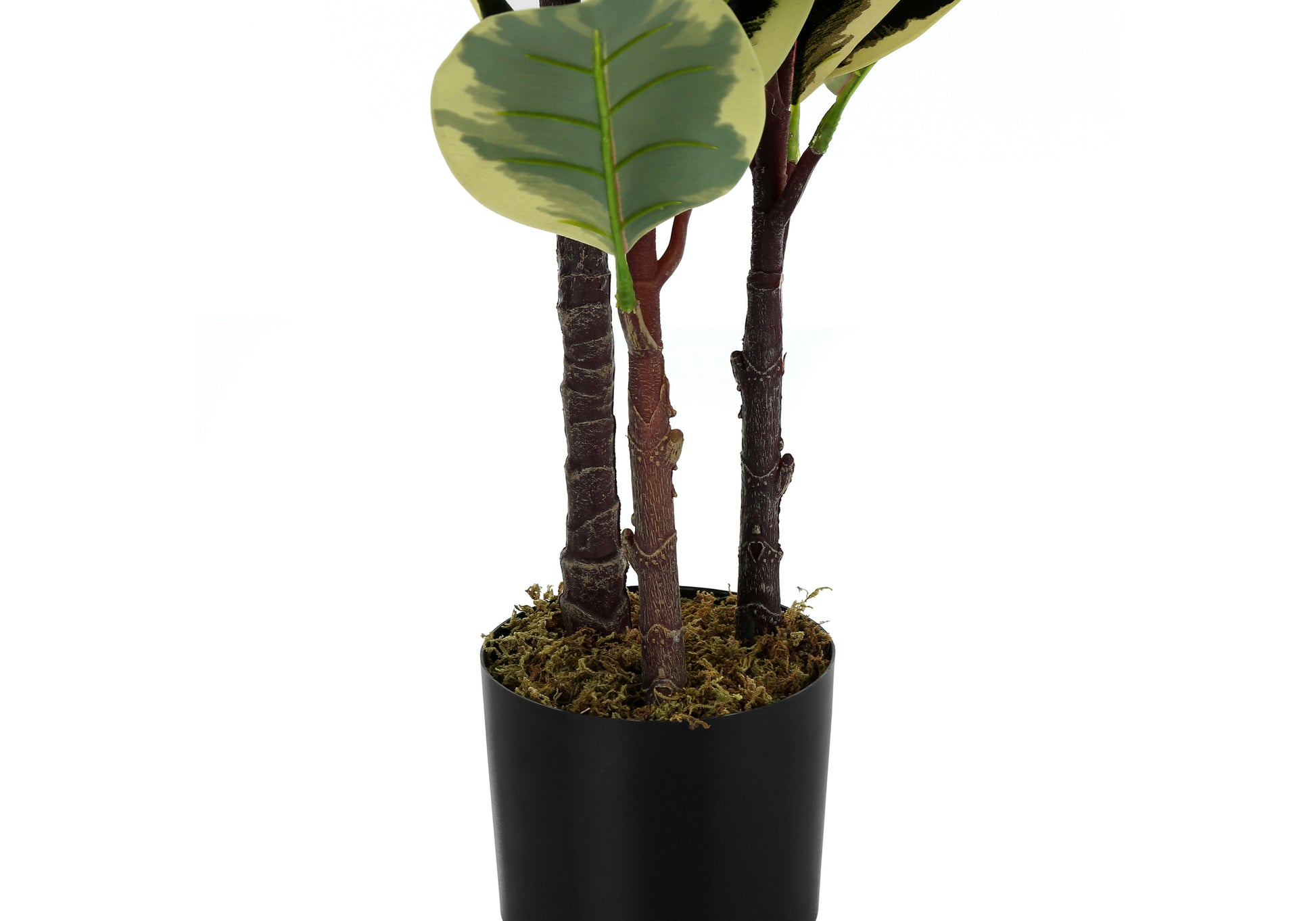 Artificial Plant, 47" Tall, Oak Tree, Indoor, Faux, Fake, Floor, Greenery, Potted, Real Touch, Decorative, Green Leaves, Black Pot Green Plastic