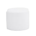 Cozy Lamb Fleece Storage Ottoman: Stylish Comfort With Hidden Storage, White Wood Primary Living Space Solid White With Storage White Polyester Polyester Backless Casual Round Internal Storage