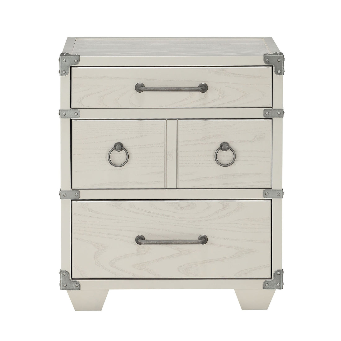 Grey 3 Drawer Nightstand With Usb Grey 4 Drawers Bedroom Rectangle Poplar Drawers Wood