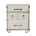 Grey 3 Drawer Nightstand With Usb Grey 4 Drawers Bedroom Rectangle Poplar Drawers Wood