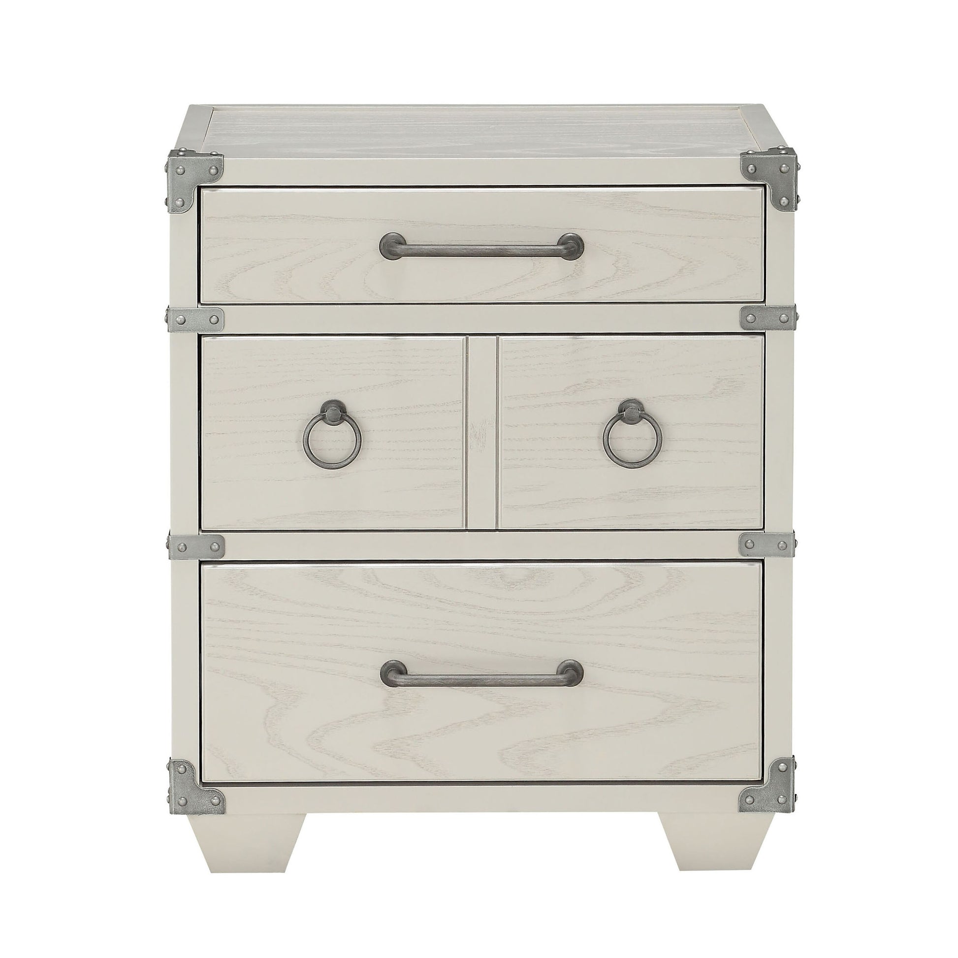 Grey 3 Drawer Nightstand With Usb Grey 4 Drawers Bedroom Rectangle Poplar Drawers Wood