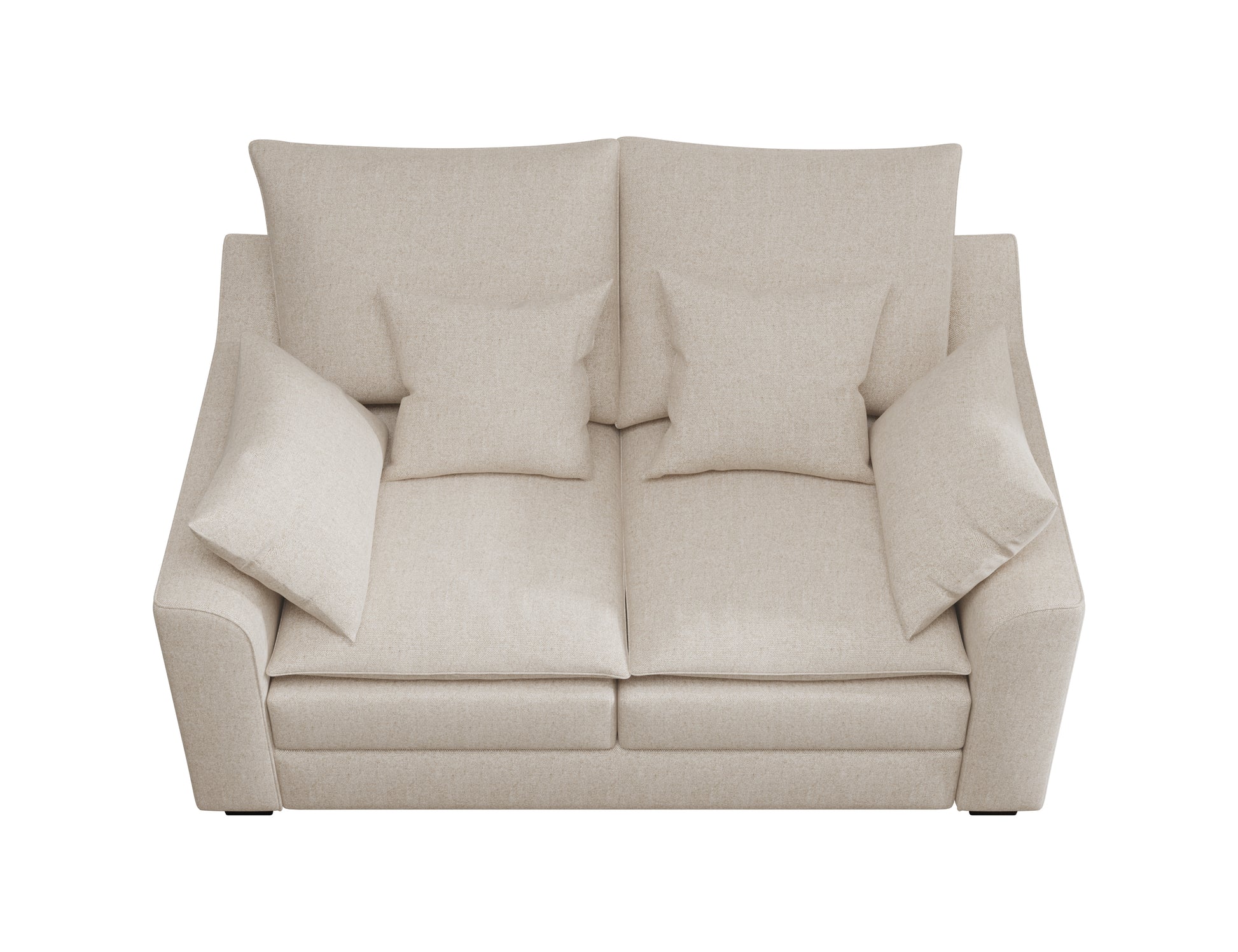 55" Loveseat Couch 2 Seater Sofa With Pillows Polyester Upholstery Down Filled Cushion Sofa For Living Room Apartment,Beige Beige Polyester Wood Primary Living Space Soft Cushion Back Foam Polyester 2 Seat