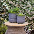 S 2 Tribal Look Footed Planter 6 8