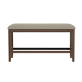 Sonnet Brown Gathering Height Bench Brown Foam Solid Wood