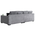 108Inch Modern Sectional Sofa L Shape Sofa With 4Pcs Back Cushions And 8Pcs Toss Pillows, Cup Holder,Bluetooth Speaker,Wireless Charger,Usb Ports For Living Room,Grey Light Grey Polyester Wood Primary Living Space Soft Loose Back Modern Pine Square Arms