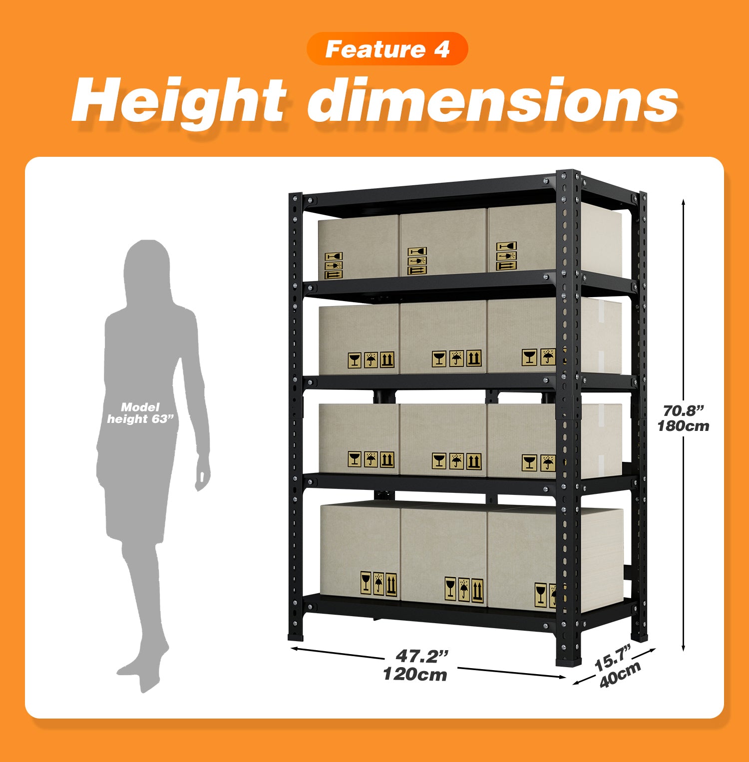 Household Storage Rack, Adjustable Display Rack, Basement Balcony Storage Rack, Carbon Steel Storage Rack, 120Cm * 40Cm * 180Cm, Five Floors Black 5 Black Etagere Primary Living Space Metal Contemporary Adjustable Shelves Carbon Steel