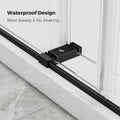 56 To 60 In. W X 76 In. H Double Sliding Frameless Soft Close Shower Door With Premium 3 8 Inch 10Mm Thick Tampered Glass And Easy Cleaning Coating, Stainless Steel In Matte Black 22D02 60Mb Matte Black Stainless Steel