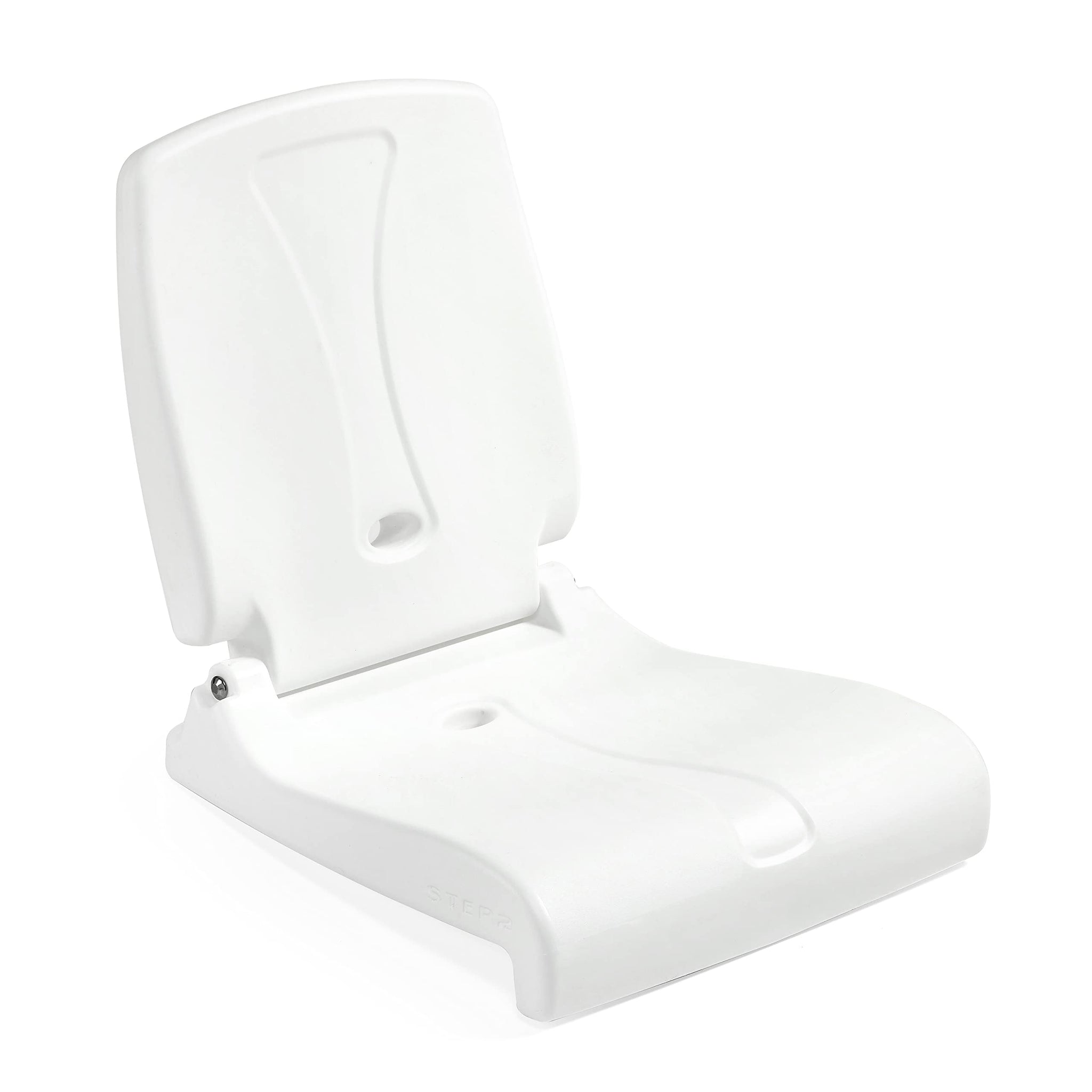 Foldable Adult Flip Seat, Portable Outdoor Chair For Poolside, Tailgating, Camping, Sporting Events, Picnic And Beach Chair, Provides Back Support When Sitting On Ground, White White Plastic