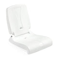 Foldable Adult Flip Seat, Portable Outdoor Chair For Poolside, Tailgating, Camping, Sporting Events, Picnic And Beach Chair, Provides Back Support When Sitting On Ground, White White Plastic