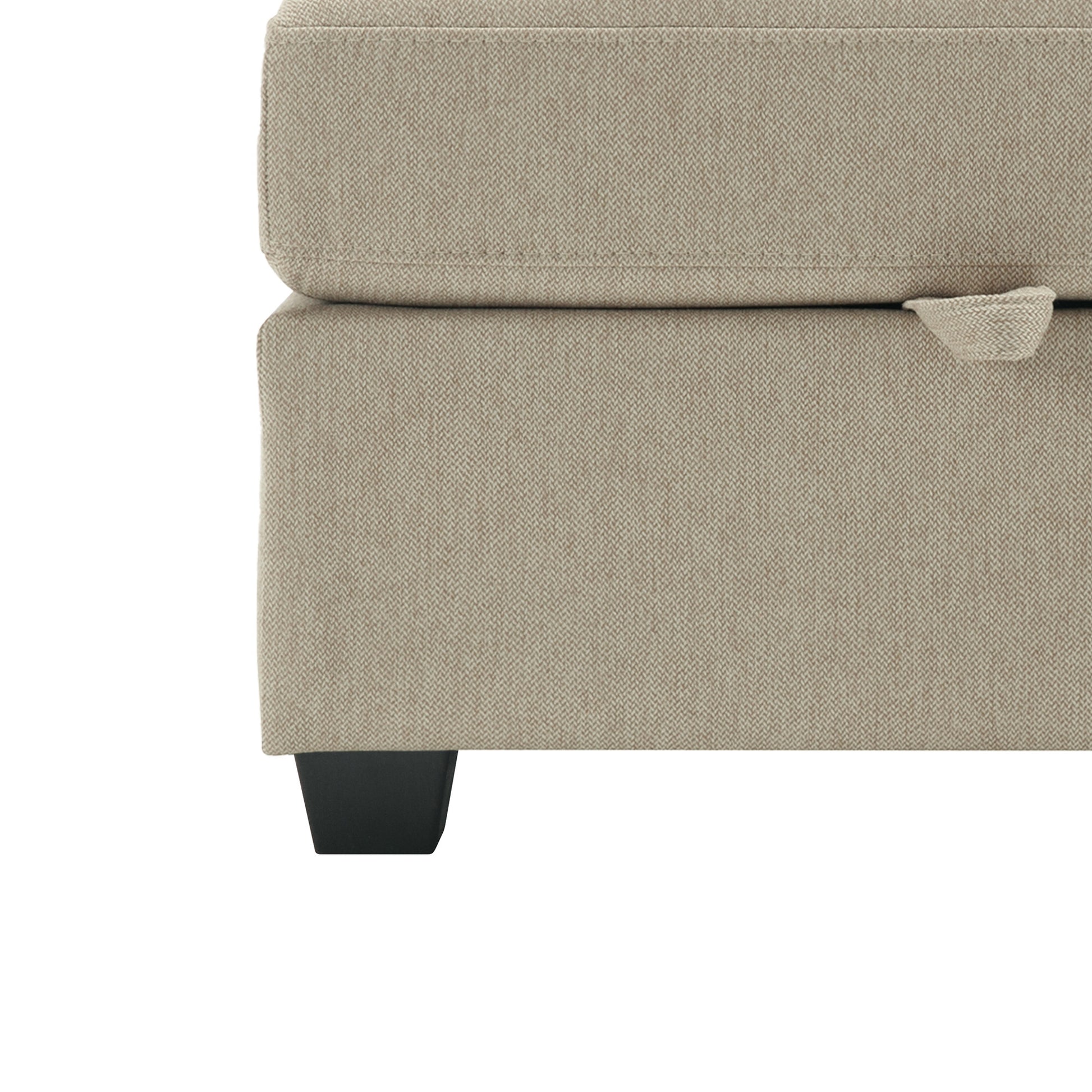 Contemporary Modern Chic Upholstered Fabric Sofa With Storage Seats And Storage Ottomans, 2 Seater Sofa Fabric Couch With Adjustable Arms And Backs For Living Room Beige Beige Polyester 2 Seat