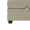 Adjustable Arms And Backs Sectional Sofa, Modern Sectional Couch U Shaped Sofa Couch With Storage Ottoman, Sofa With Convertible Chaise Beige Beige Polyester 4 Seat