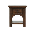 Verna Brown 1 Drawer Nightstand Brown Engineered Wood