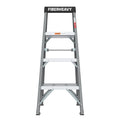 Fiberglass Step Ladder 4 Steps 250Lbs Black Grey Fiberglass