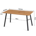 Modern Design Rectangle Mdf Restaurant Wooden Dining Table With Metal Frame Walnut Brown Distressed Finish Triangular Dining Room Modern Floor Mount Rectangular Kitchen & Dining Tables Foam Mdf