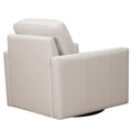 Dillon Swivel Leather Chair Beige Memory Foam Genuine Leather