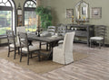 Rusti Gray Dining Table With Butterfly Leaf Gray Solid Wood