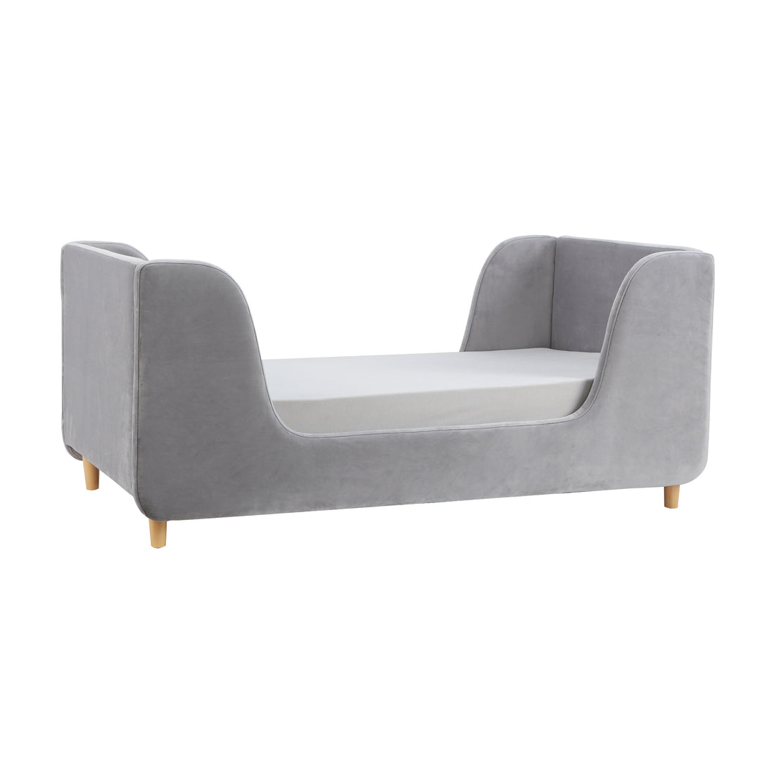 Bodhi Upholstered Toddler Bed In Grey Gray Polyester