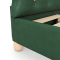 Full Size Upholstered Platform Bed With Support Legs,Green Green Upholstered