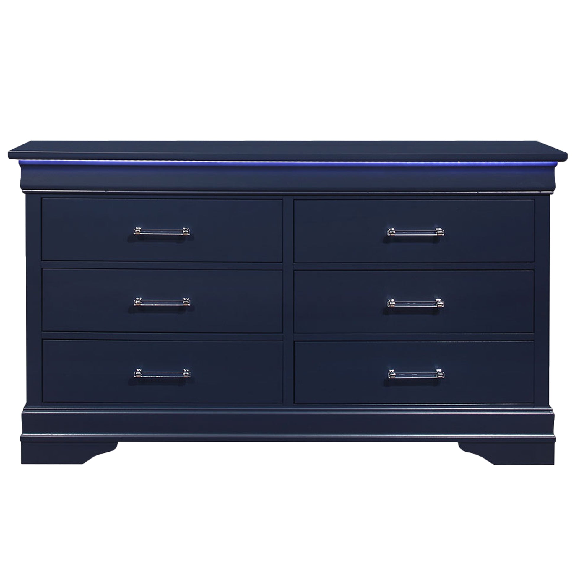blue wood dresser Charlston Blue Dresser With Led Blue Solid Wood Mdf