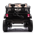 24V Two Seater Kids Ride On Truck Car W Parents Control,200W*2,Seat Width 20.28In,Four Wheel Suspension,Led Lights,Music,Mp3,Bluetooth,Two Independent Seat Belts,Suitable For Off Road For Kids Aged 3 Black 100 149 Lbs Polypropylene