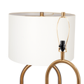 Vivid Brass Ring Base Floor Lamp With Large White Drum Shade Antique Brass,White Table&Floor Lamps Brass