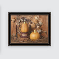 2 Piece Vignette Friends And Pumpkins Black Framed Wall Art For Living Room, Bedroom Wall Art Print For Home Decor By Billy Jacobs Multicolor Wood Paper