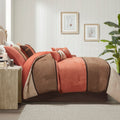 7 Piece Faux Suede Comforter Set Coral Queen Queen Coral Polyester