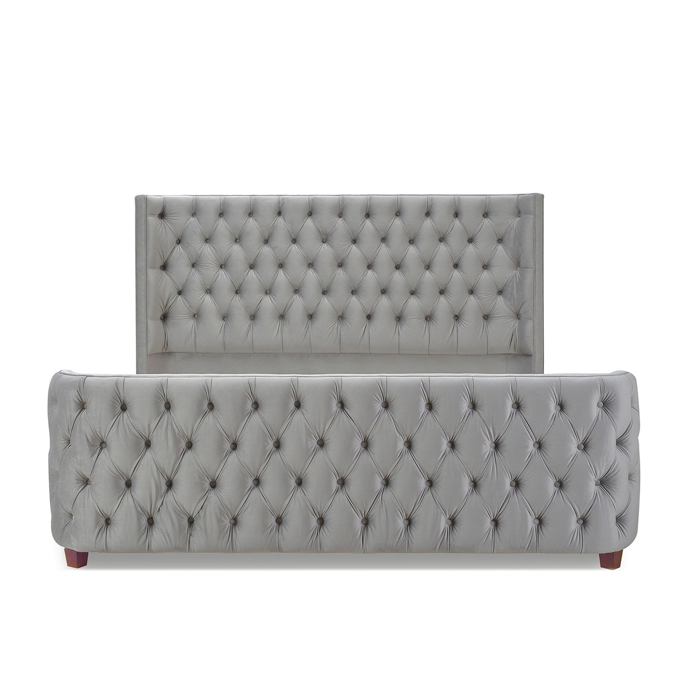 Brooklyn King Tufted Panel Bed Headboard And Footboard Set
