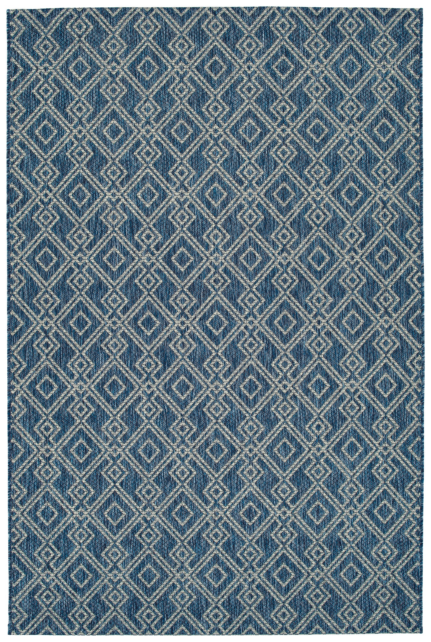 Modern, Geometric, Textured Cut Pile 5'3" X 7'6" Rectangle Area Rug Navy Polypropylene