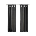 Twist Tab Lined Window Curtain Panel Only 1 Pc Panel Black Polyester