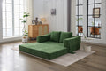 Modern Minimalist Sofa, Fold Out Sofa Bed, Convertible Chair Floor Couch & Sleeping Mattress For Living Room, Bedroom, Apartment, Removable Backrest, Green Green Chenille Soft Vintage Chenille 2 Seat