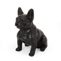 Dog Garden Sculpture Black Glass