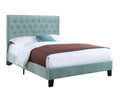 Luma Blue Full Upholstered Bed Full Blue Foam Solid Wood