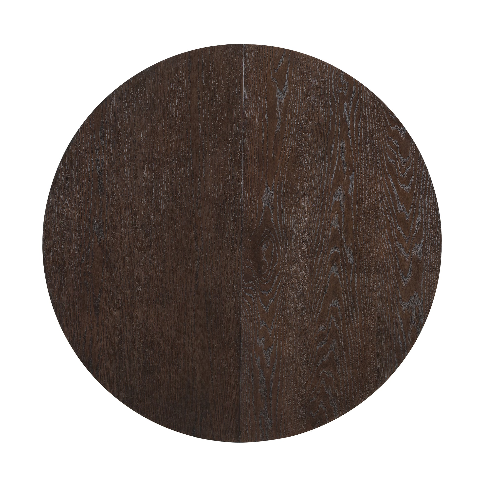 Modern 5 Piece Extendable Round Dining Table Set With 16.2Inch Removable Leaf For Small Places, Espresso Gray Wood Dining Room Solid Wood Rubberwood Round Dining Table With Chair Upholstered Chair Wood Espresso Seats 4 Removable Leaf Contemporary Round