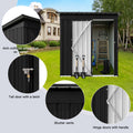 Metal Garden Sheds 5Ft 4Ft Outdoor Black Black Metal