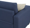 Pensole Blue Reversible Pop Up Sleeper Sectional Blue Foam Solid Wood 3 Seat