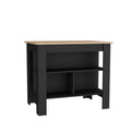 Kitchen Island Ada, Kitchen, Black Light Pine Multicolor Engineered Wood