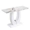 Modern Simple Glossy White Rectangular Counter Bar Table 47.24