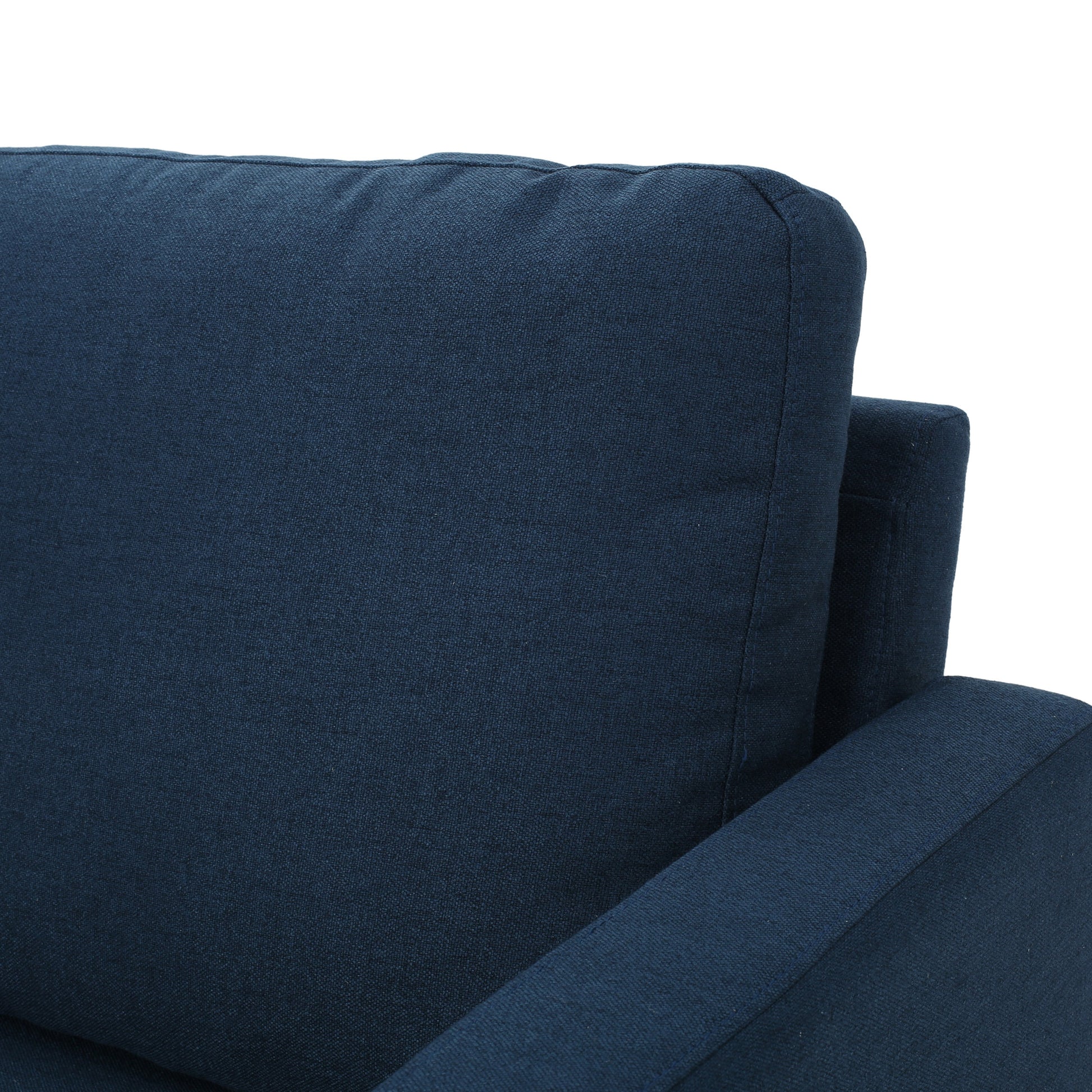 Arm Sofa Navy Blue Fabric 1 Seat