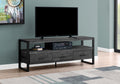 Tv Stand, 60 Inch, Console, Media Entertainment Center, Storage Drawers, Living Room, Bedroom, Black Laminate, Black Metal, Contemporary, Modern Black 80 89 Inches Particle Board