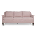 Comfy 3 Seat Sofa With Wooden Legs, Pu, For Living Room And Study Light Pink Fabric 3 Seat