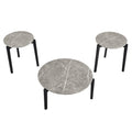 Living Room Coffee Table: Modern And Stylish 36 Inch Round Small Coffee Table, Imitation Marble Tabletop With Rubber Wood Solid Wood Legs, Wooden Coffee Table, Living Room, Office, Home Black Gray